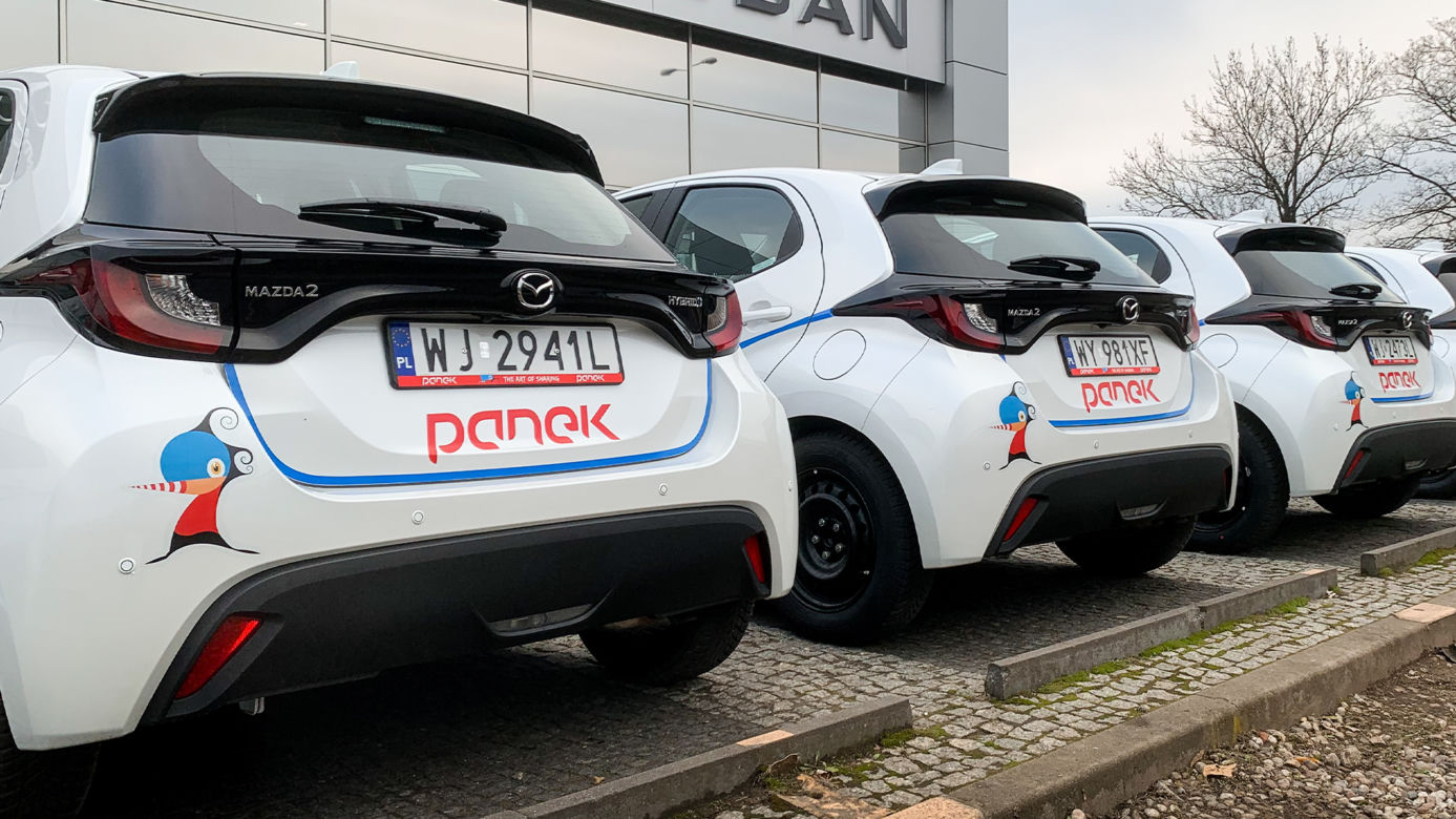 Hybrydowe Mazdy 2 we flocie Panek Carsharing