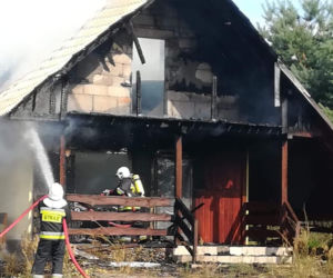Pożar domków letniskowych