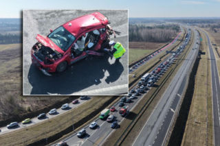 Poważny wypadek na trasie S7. Droga zablokowana, w akcji śmigłowiec LPR