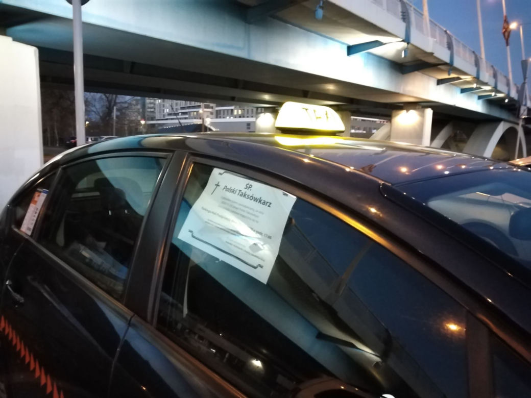 Protest taksówkarzy w Rzeszowie 25 listopada