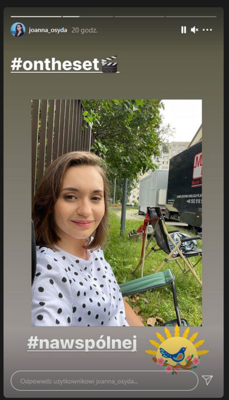 Na Wspólnej. Joanna Osyda na planie