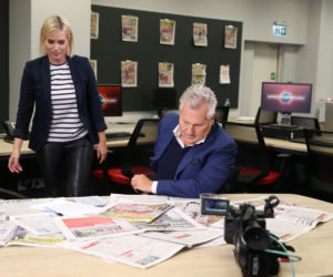 Aleksander Kwaśniewski w redakcji Super Expressu