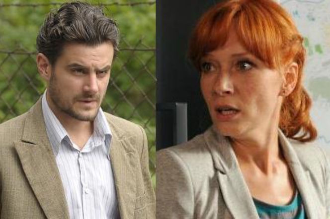 KOMISARZ ALEX 3 sezon. Michał Orlicz (Antoni Pawlicki), Lucyna Szmidt (Magdalena Walach)