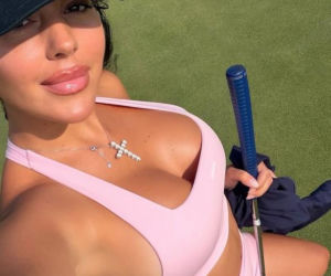 Georgina Rodriguez na polu golfowym