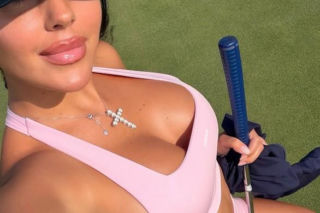 Georgina Rodriguez na polu golfowym