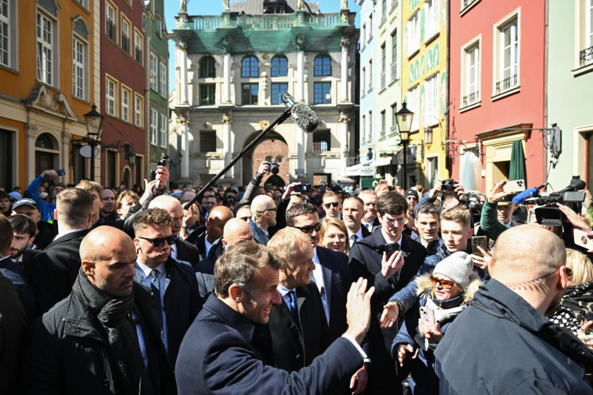 Emmanuel Macron już w Gdańsku i wzbudza ogromne zainteresowanie!