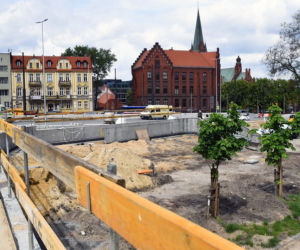 Rozbudowa ul. Kujawskiej. Torowiska w budowie