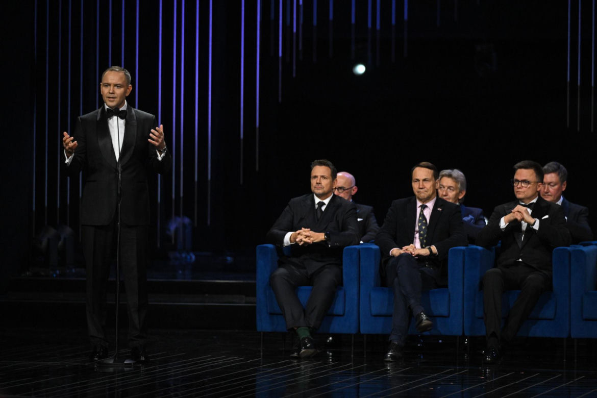 Rafał Trzaskowski i Radosław Sikorski na uroczystej gali po Konkursie Chopinowskim