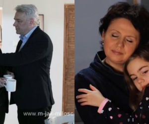 M jak miłość. Marysia (Małgorzata Pieńkowska), Robert Bilski (Zbigniew Stryj), Basia (Maja Wudkiewicz)