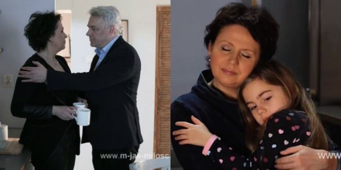 M jak miłość. Marysia (Małgorzata Pieńkowska), Robert Bilski (Zbigniew Stryj), Basia (Maja Wudkiewicz)