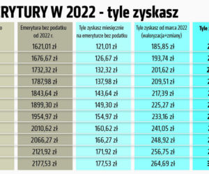 2 emerytury 2022 tyle zyszkasz