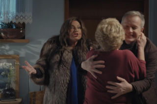 Walentynki z M jak miłość. Simona (Agnieszka Fikau-Perepeczko), Barbara (Teresa Lipowska), Stefan (Steffen Möller)