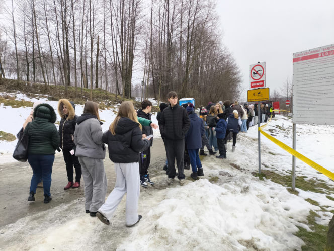 Symulacja akcji ratunkowej na zbiorniku Korzeń w Skrzyszowie