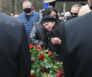 Ewa Krawczyk na pogrzebie męża Krzysztofa Krawczyka