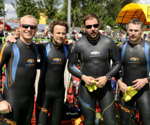 Karolak, Adamczyk,Topa i Grass w triathlonie