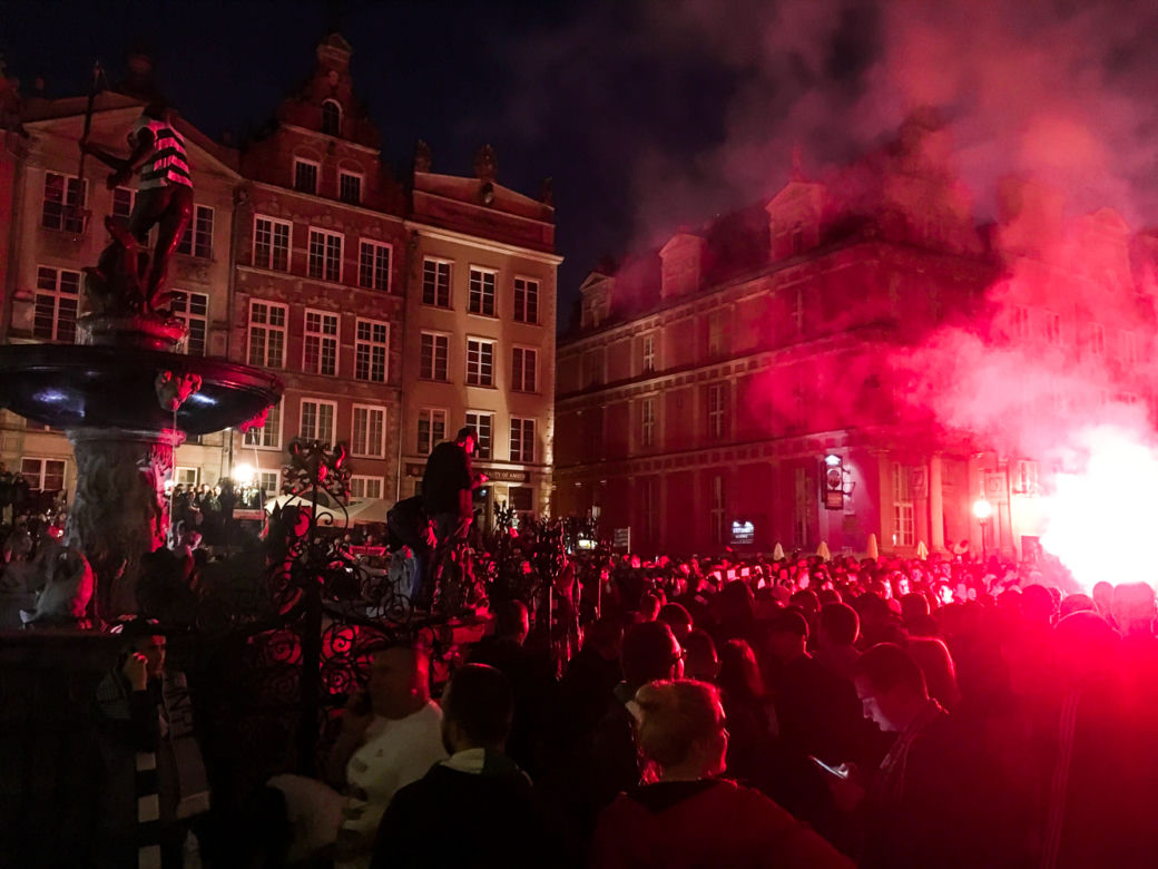 Feta piłkarzy i kibiców Lechii Gdańsk