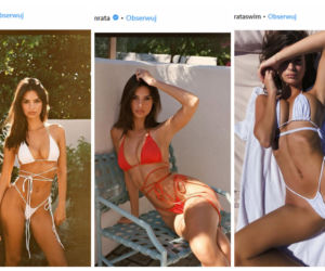 Emily Ratajkowski w kostiumie swojej marki Inamorata