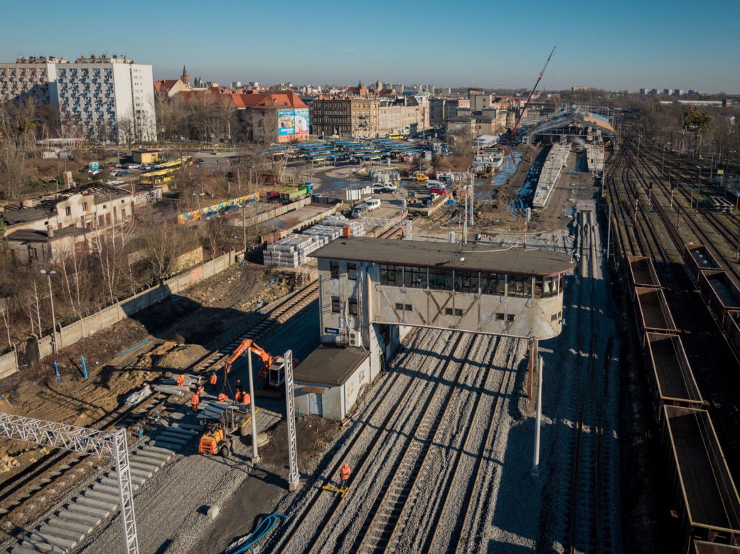 Zabytkowa nastawnia kolejowa w Bytomiu 