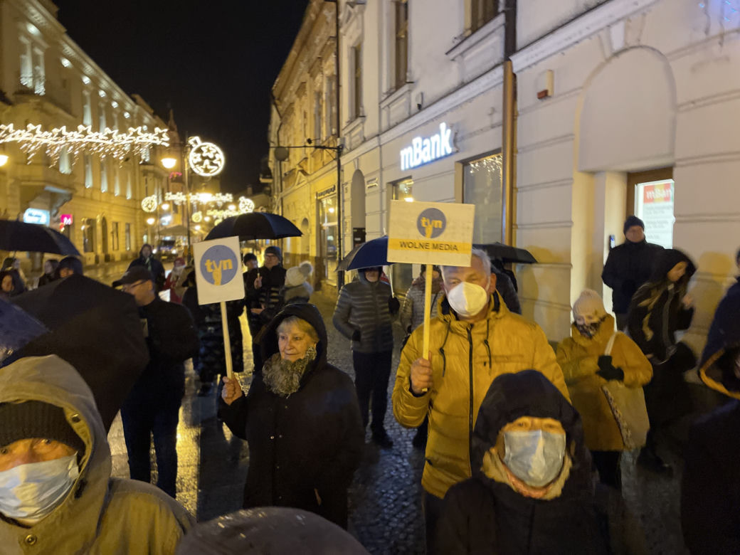 Lex TVN. Protest mieszkańców Nowego Sącza