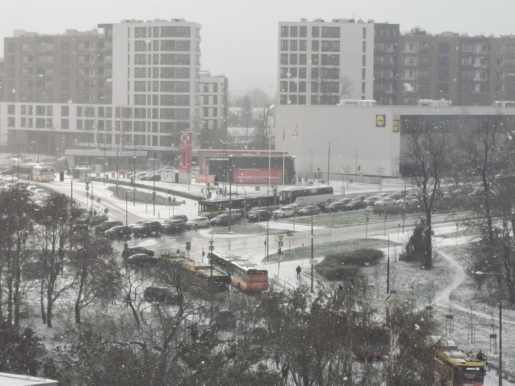 Chaos w Warszawie na ulicach
