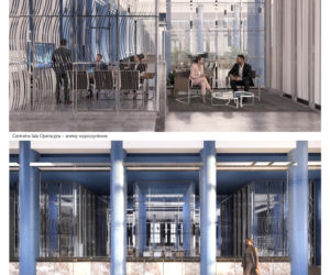 Wizualizacje zmodernizowanych wnętrz gmachu BGK w Warszawie wg JEMS Architekci