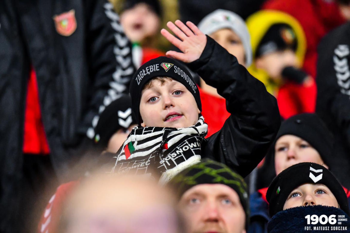 Kibice na meczu Zagłębie Sosnowiec - GKS Katowice