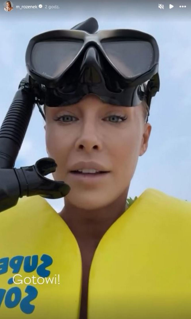 Małgorzata Rozenek i Radosław Majdan nurkują  Malediwach