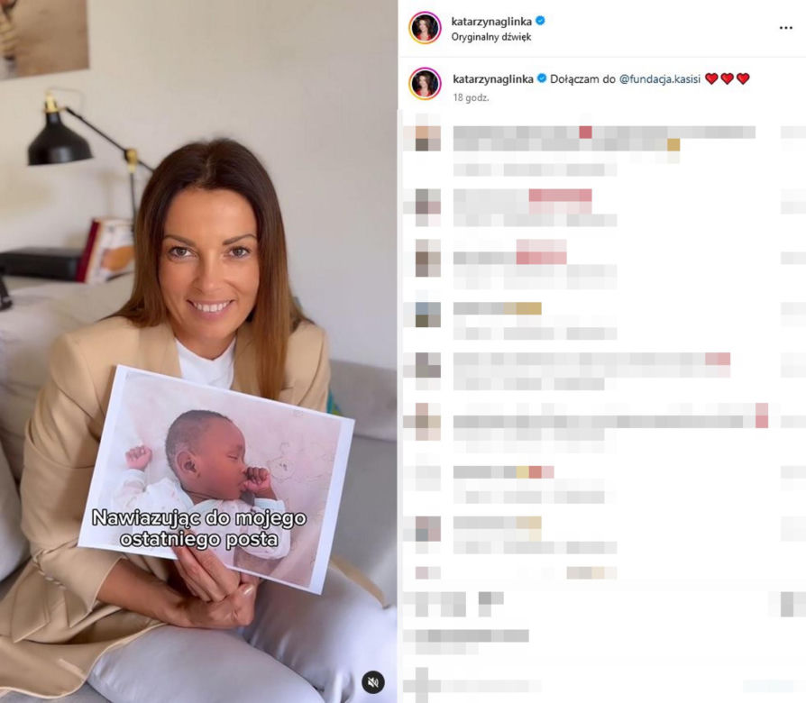 Katarzyna Glinka adoptowała dziecko