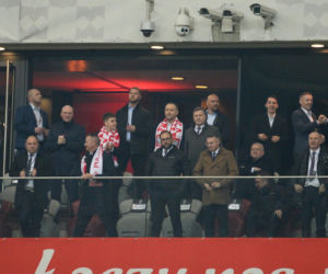 Karol Nawrocki i Przemysław Czarnek na mecze Polska - Albania