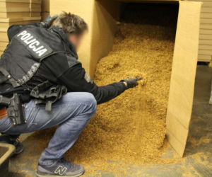 Nielegalna fabryka papierosów pomiędzy Trzcianką, a Wałczem
