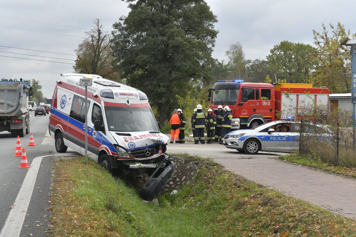 Wypadek karetki w Koniku Nowym