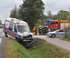 Wypadek karetki w Koniku Nowym