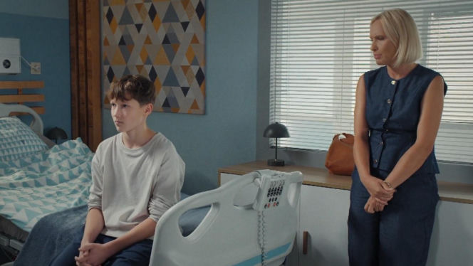 M jak miłość odc. 1916. Franek (Jarosław Śmigielski), Dorota (Iwona Rejzner)