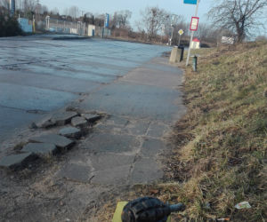 Granat na przystanku w Gdańsku