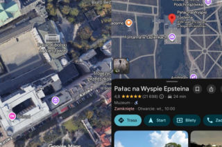 Pałac Kibolski, Pałac na Wyspie Epsteina. Skandal w Google Maps. Ktoś zmienił nazwy znanych miejsc w Polsce