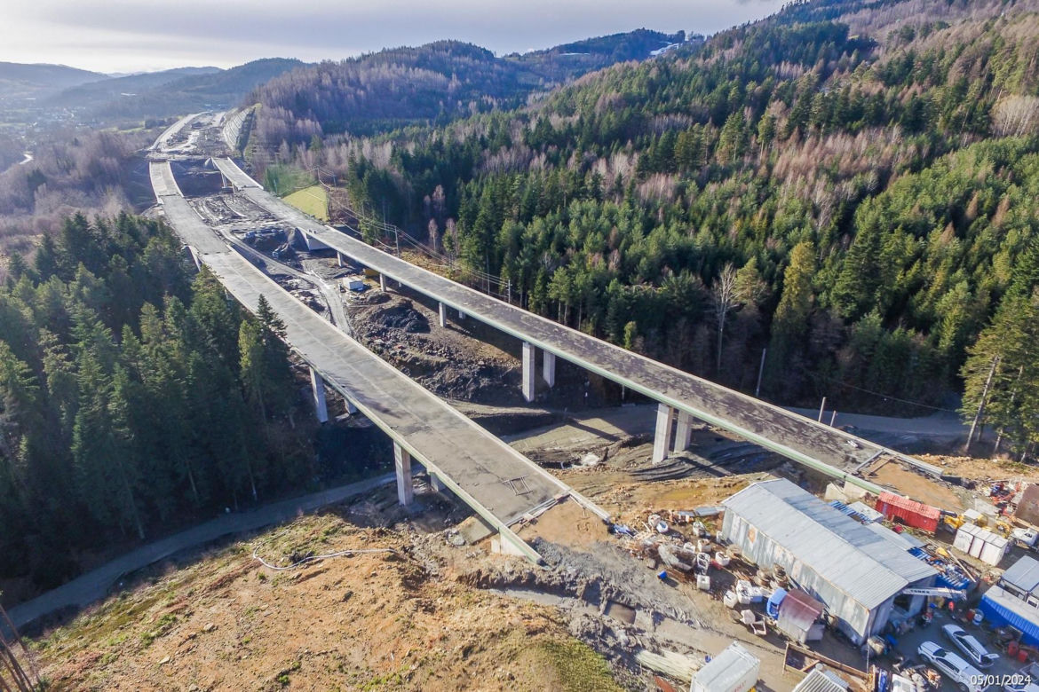 Budowa S1 - obejście Węgierskiej Górki w Beskidach