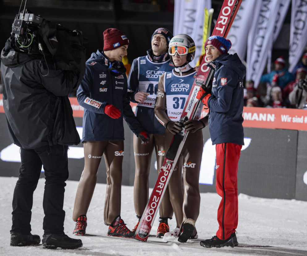 Maciej Kot, Stefan Hula, Kamil Stoch i Dawid Kubacki