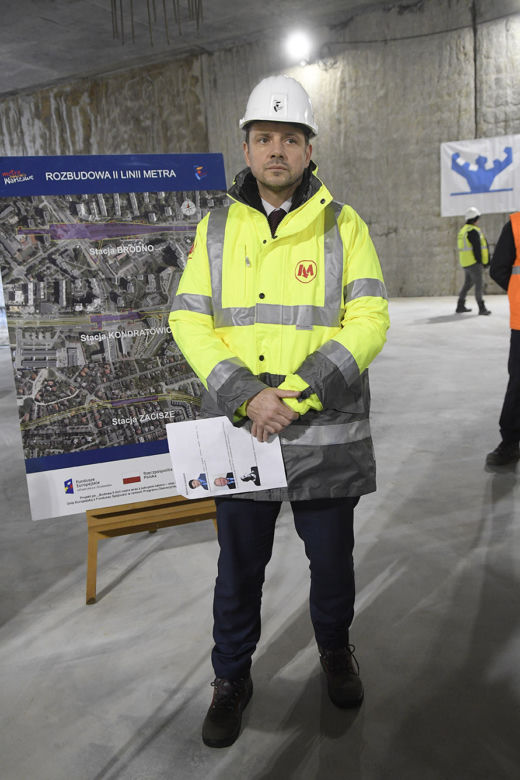 Wmurowanie kamienia węgielnego na stacji Bródno