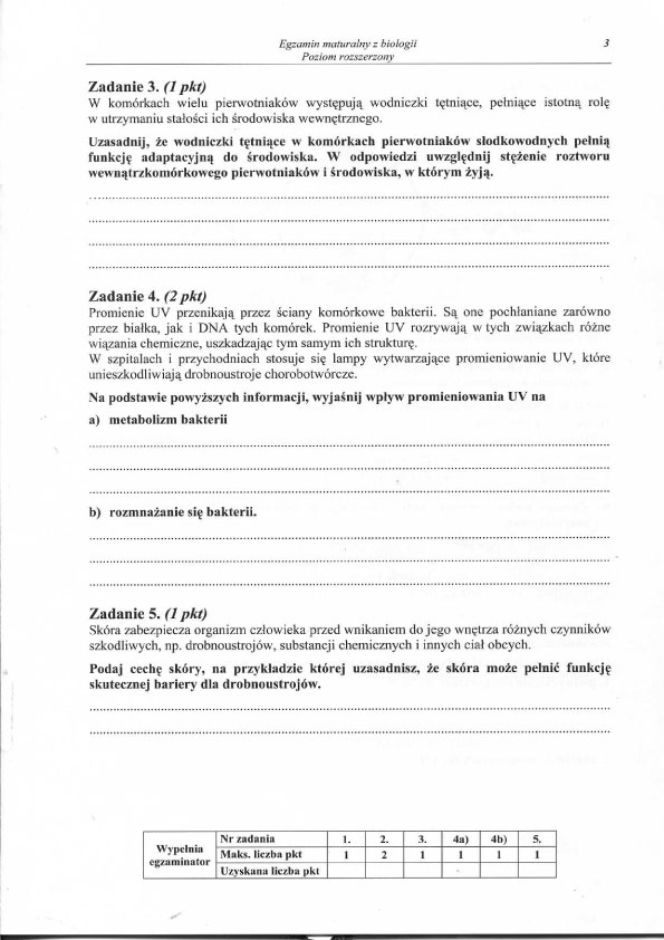 MATURA 2012 BIOLOGIA poziom ROZSZERZONY 14.05.2012 - ARKUSZE, ZADANIA, PYTANIA, ODPOWIEDZI