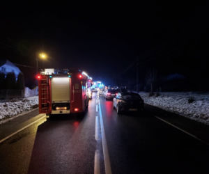 wypadek w Parszowie 11.02.2022