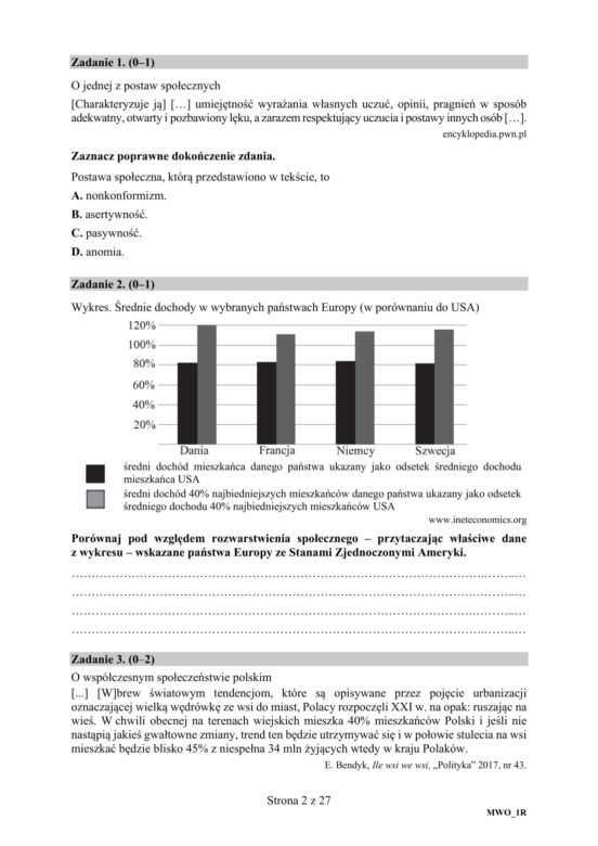 Matura z WOSu 2020. Zobacz ARKUSZ CKE