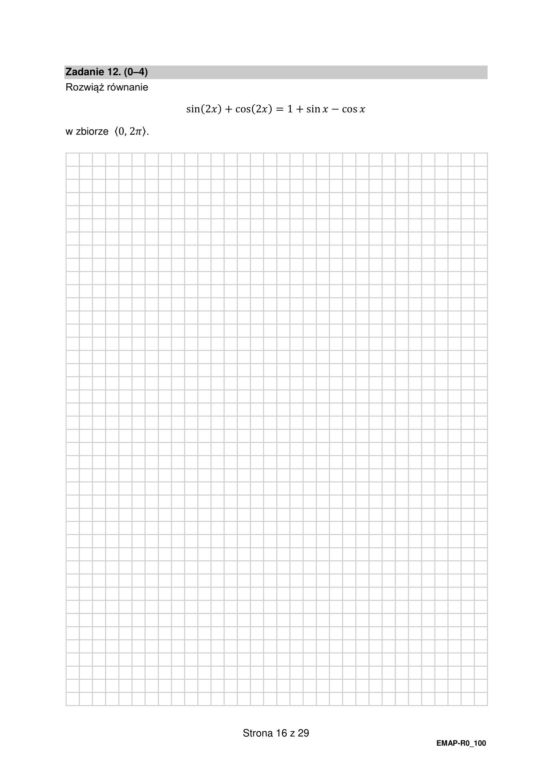 Matura matematyka poziom rozszerzony 2024 