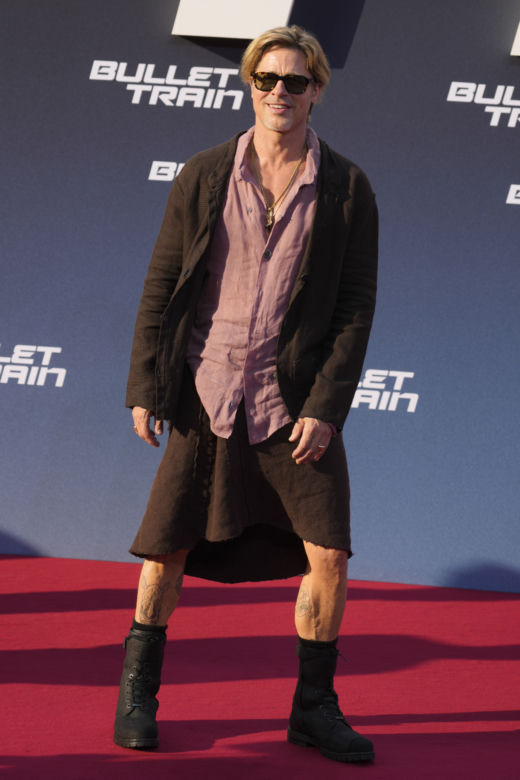 Brad Pitt w spódnicy. Pokazał się z zupełnie innej strony