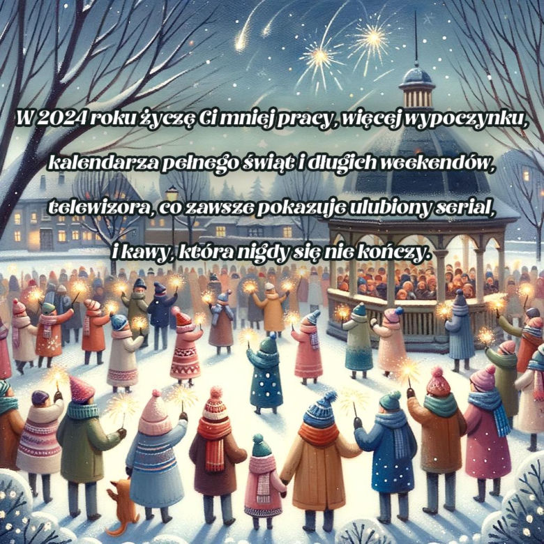 Kartka sylwestrowa śmieszna