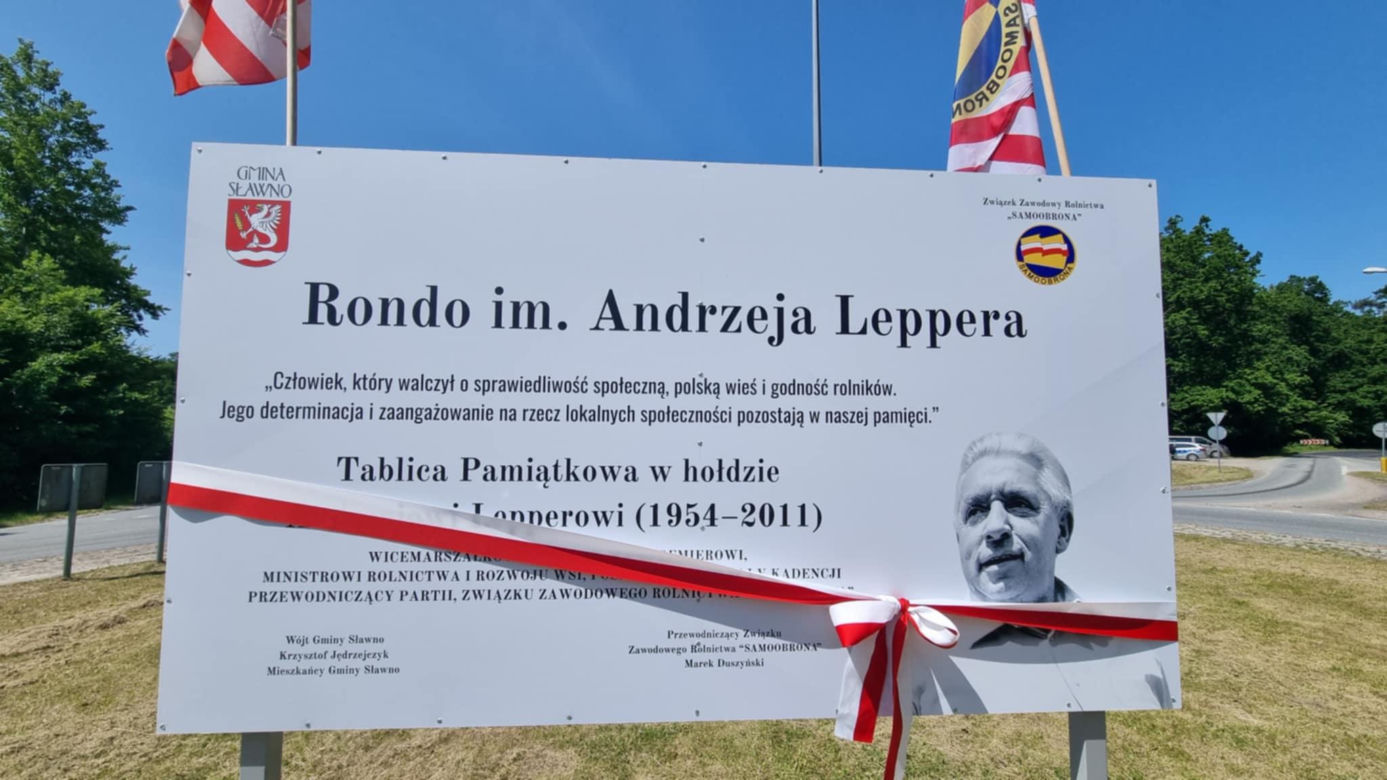 Rondo w Grzybnie otrzymało imię Andrzeja Leppera