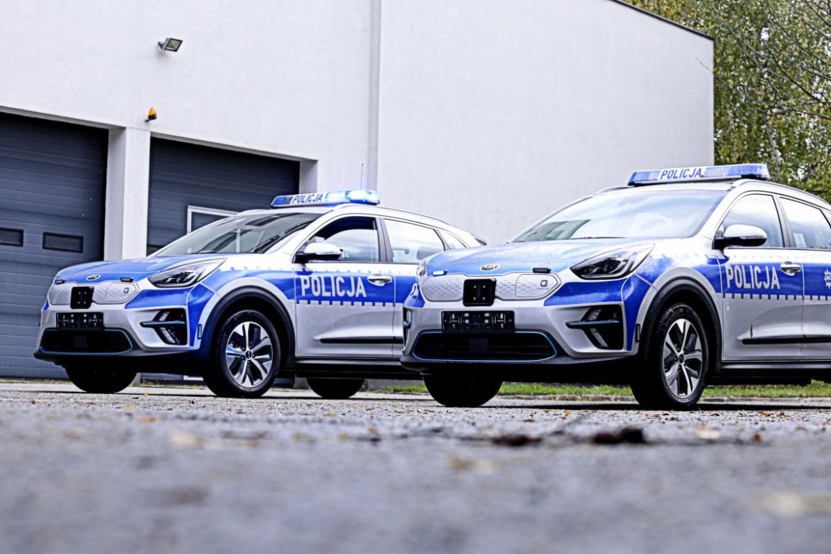 Policyjne Kia e-Niro to pierwsze elektryczne radiowozy w Lublinie