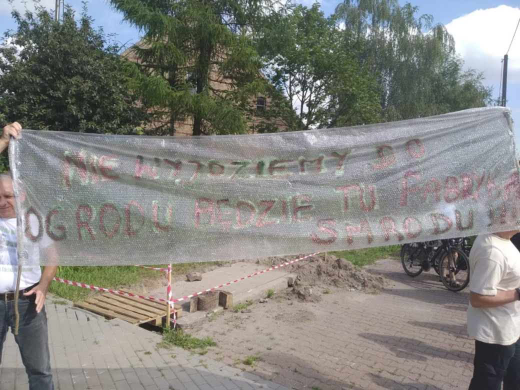 Zobaczcie jak przebiegał protest w Wawrowie. 