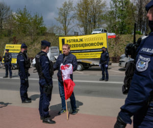 Protest przedsiębiorców w Katowicach.