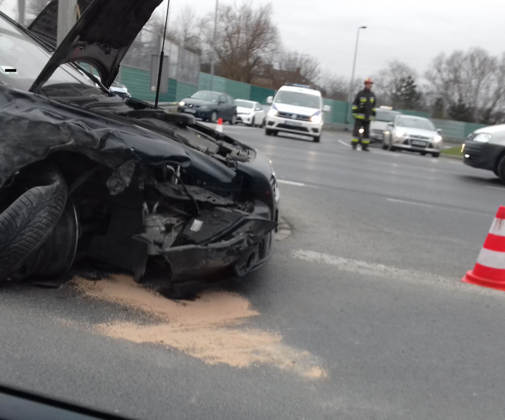 Wypadek na ul. Tischnera w Krakowie