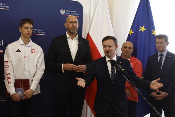 Kacper Tomasiak, Władimir Semirunnij i inni na spotkaniu u Ministra Sportu